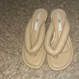Zara flip flop heels